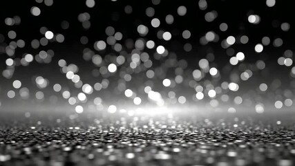Poster - Shimmering Glittering Bokeh Background with Sparkling Light Particles