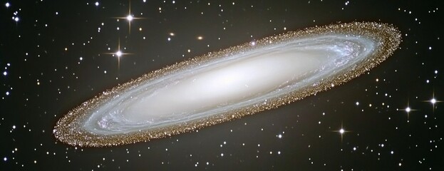 Wall Mural - A Spiral Galaxy in the Night Sky