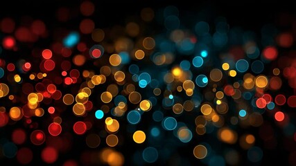 Poster - Colorful Bokeh Lights in a Dynamic Motion Blur Effect for Festive and Celebration Visuals