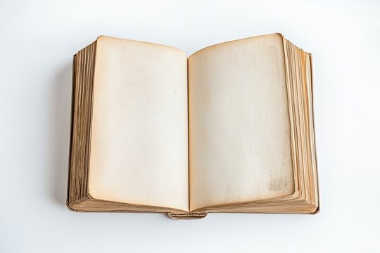 High Quality Image of High Angle View of Book Against White Background