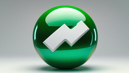 Aufkleber - Green sphere ball with white line design graphic element vector illustration abstract background image