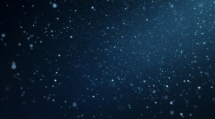 Wall Mural - Blue Abstract Background with Glowing Particles and Shimmering Lights