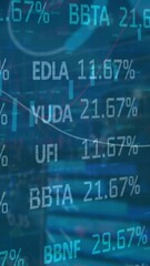 Aufkleber - Animation of stock market data office