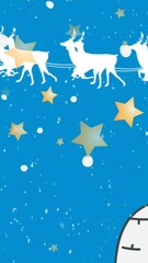 Poster - Animation of falling multiple cell over green background