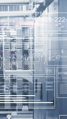 Aufkleber - Animation of mathematical equations and data processing over computer servers