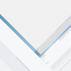 Leinwandbilder - Abstract background with geometric shapes, blue and white color palette, and diagonal lines creating a modern design.