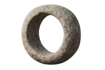 Fototapete - Smooth stone torus rotating, generating dynamic visual movement against transparent backdrop