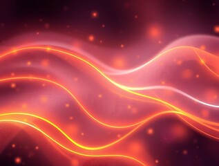 Poster - Vibrant wavy lines with a glowing, ethereal presence, a digital rendering