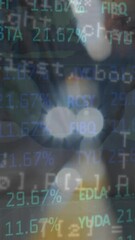 Poster - Animation of data processing over caucasian supervisor at warehouse against train station