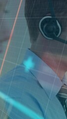 Poster - Animation of scope scanning over diverse colleagues using phone headsets and computers