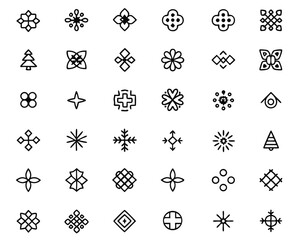 Poster - neo tribal shapes gothic patterns in a modern desi 3.svg
