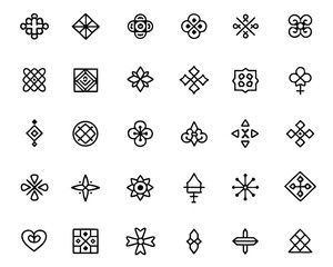 Poster - Intricate neo tribal geometric motifs and bold gothic inspired patterns presented in a contemporary design aesthetic with striking black yellow cyan and magenta color palette