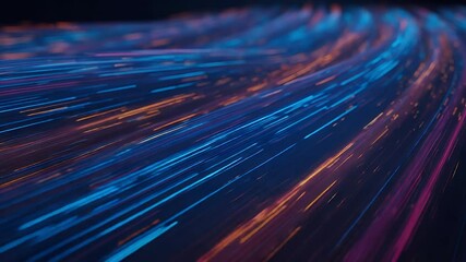 Poster - Illuminated Fiber Optics Network: Abstract rendering of dynamic data flow, portraying modern communication through a mesmerizing dance of light, capturing the fast-paced exchange of information.