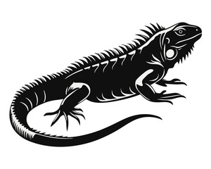 Poster - Striking black and yellow reptilian creature art a stylized depiction of a lizard s form perfect for graphic design projects and creative applications