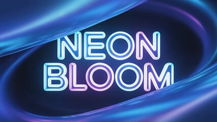 Poster - Neon Bloom: A radiant display of luminous design, where vibrant hues and artistic typography intertwine. Captivating digital art that encapsulates a modern, aesthetic