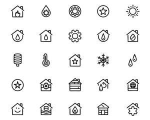 Poster - A collection of minimalist clean and modern graphic elements featuring thin linear outlines and strokes in a professional design for versatile applications
