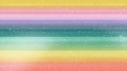Poster - Cheerful gradient horizontal background with candy-colored stripes, shimmering dust, and soft glow around the frame.
