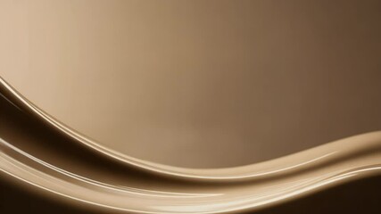 Poster - Elegant Wave: A smooth, flowing curve gracefully dances across a gradient background, rendered in a warm, inviting tone. This image evokes a sense of fluidity and understated elegance.