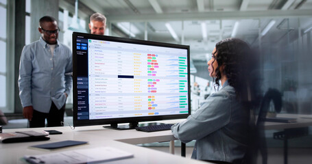 Poster - Diverse Team Of Professionals Using Spreadsheets