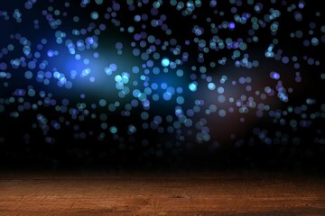 Poster - Shimmering light design over boards