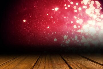 Poster - Shimmering light design over boards