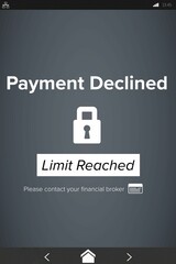 Poster - Payment declined text on mobile display