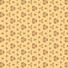 Poster - Image of repetitive pattern on yellow background