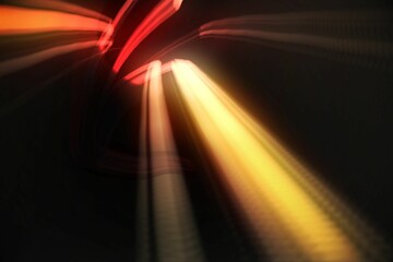 Poster - Red vortex with orange light