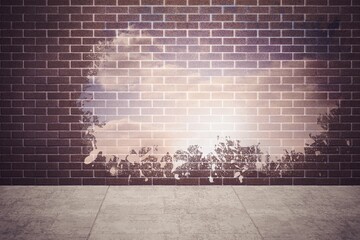 Poster - Splash on wall revealing bright sky