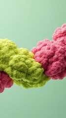 Leinwandbilder - Colorful entangled particle clusters connected by seamless curving streams symbolizing quantum technology and scientific innovation in modern digital branding