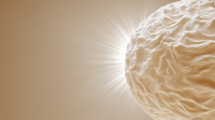 Poster - Premium Modern Meteorology Graphic of Spherical Sun Element with Radiating Texture for Professional Weather Forecasting and Climate Marketing Content