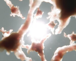 Poster - Modern High-Quality Genomics Cellular Division Visualization for Professional Biotechnology Marketing and Inspirational Tech Innovation Campaigns