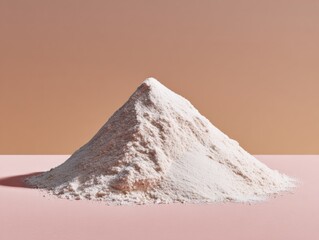 Poster - Premium Industrial Silica Powder Pile on Clean Surface Modern Raw Mineral Resource for Construction Marketing and Authentic Corporate Content