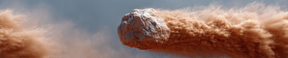 Aufkleber - High-Quality Meteor Rock with Explosive Comet Debris in Fierce Burning Atmosphere Modern Emergency Awareness for Disaster Preparedness Campaigns