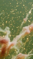 Aufkleber - Abstract Entanglement of Dynamic Interlinked Forms with Cosmic Particles for Quantum Technology Branding and Futuristic Digital Concept Marketing