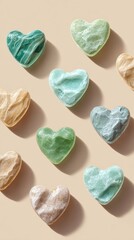 Aufkleber - Premium Heart-Shaped Stickers with Textured Plastic Film for Modern Relationship Marketing and Customer Engagement in Lifestyle and Advertising Content