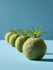 Aufkleber - Modern Premium Kokedama Moss Ball Planters for Public Sector Environmental Advertising Inspiring Eco-Friendly Community Growth Social Media Content