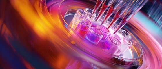 Aufkleber - Modern Automated Molecular Diagnostics with 96-Well Microplate and PCR Equipment Premium High-Throughput Testing for Healthcare Innovation Marketing