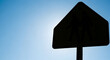© Dinda - Silhouette Of School Crossing Sign Against A Clear Blue Sky During Daylight