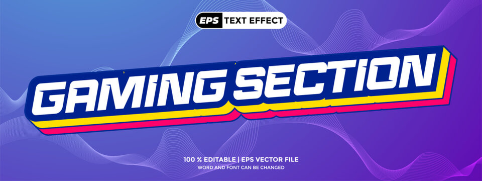 Gaming Text Effect Editable Design Vector