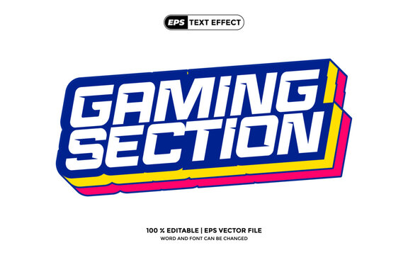 Gaming Text Effect Editable Design Vector