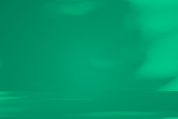 Poster - Wall interior background, studio and backdrops show products. with leaf shadow leaf from window color green and white. background for text insertion and presentation of product