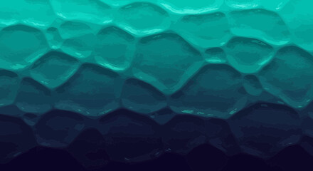Poster - Textured teal gradient background showcases abstract organic pattern and design