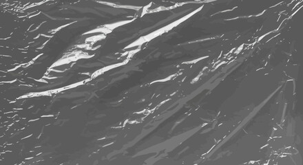 Poster - Sophisticated gray plastic wrap texture, ideal for contemporary backgrounds and design projects