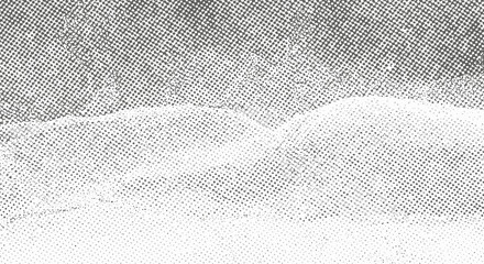 Poster - Halftone landscape illustration evoking nostalgia with textured, retro design