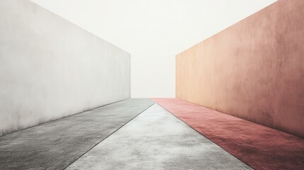 Poster - Abstract architectural space with minimalist design indoors