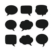 © Muhammad Waqas Abid - Black Speech Bubbles: Collection of Nine Diverse Shapes for Communication Design