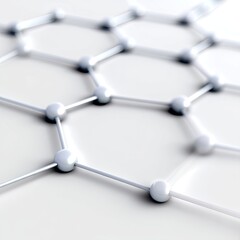 Poster - White Minimalist Hexagon Network Structure