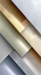 Poster - Diagonal Stripe Pattern in Neutral Metallic Colors