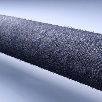 Distressed Blue Pipe Insulation Close-Up